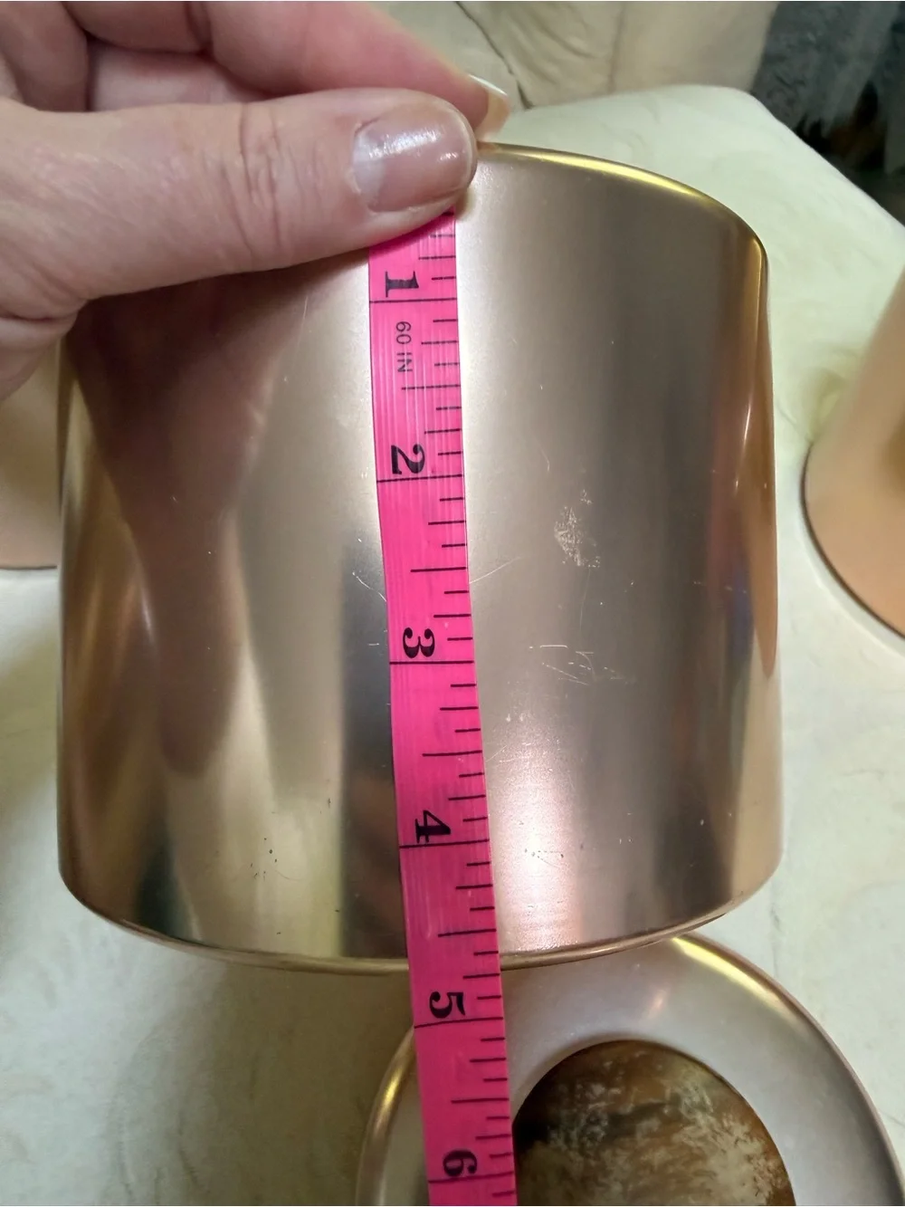 MCM Mirro Copper Tone Canister Set 4 Piece Aluminum Kitchen Storage w Wood Knobs